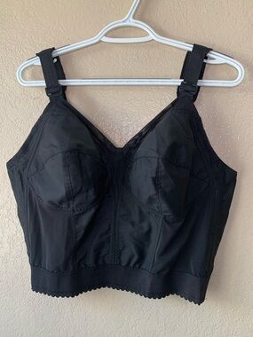 UNDERSCORE Black Longline Posture Adjustable Strap Bra Size 42C
